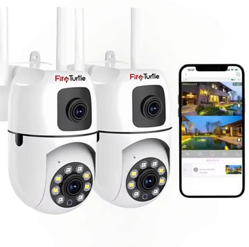 2 Pcs 4+4 MP Dual Wall Camera