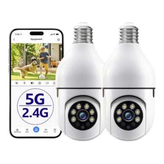 2Pcs 1080P 5MP Bulb Camera
