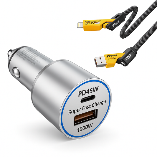 145W QC + PD Metal Car Charger