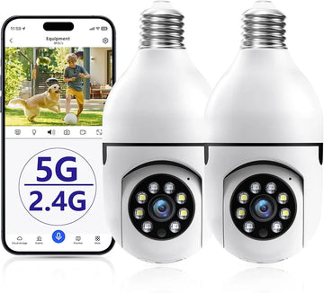2Pcs 1080P 5MP Bulb Camera