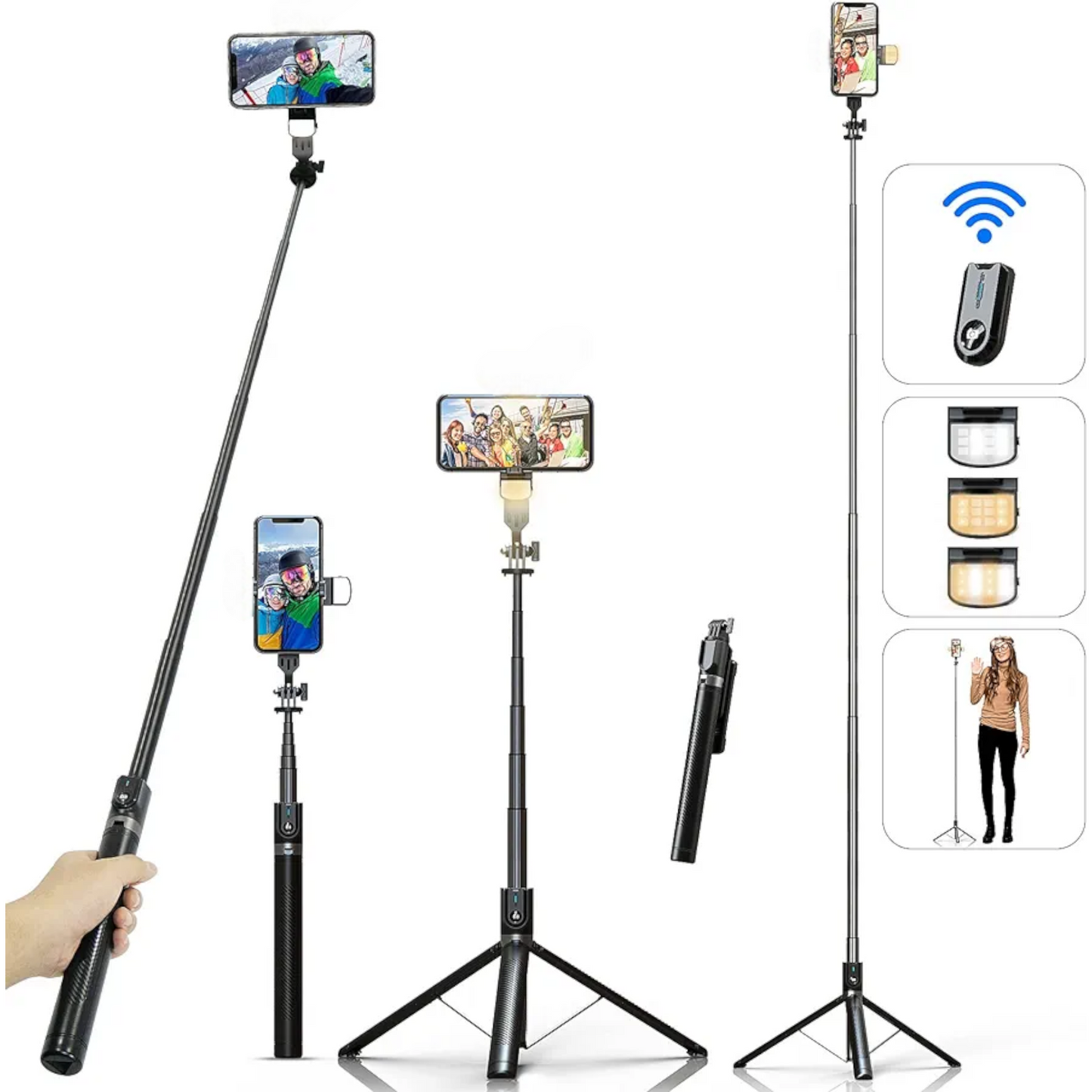6Fit Selfie Stick/Tripod with Remote