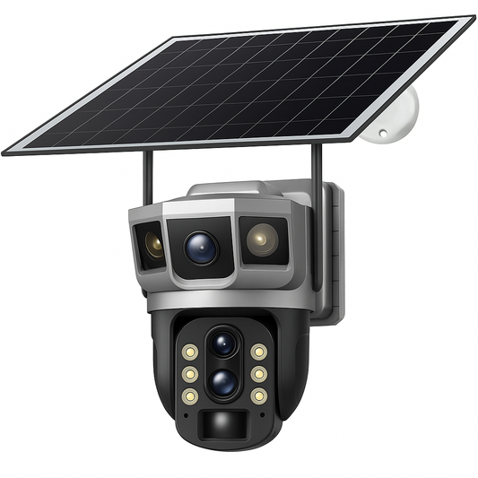 5+5+5 MP 4G Solar Camera