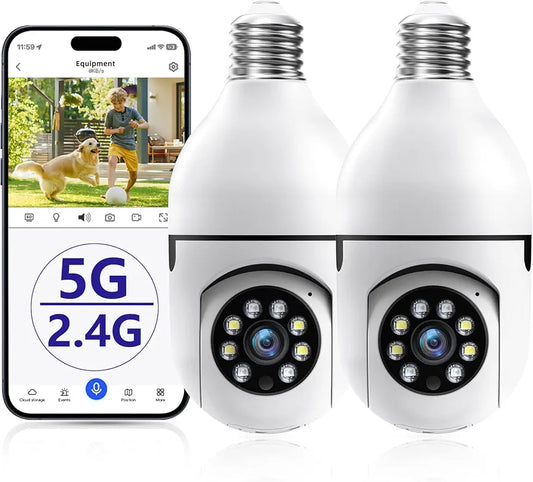 2Pcs 1080P 5MP Bulb Camera