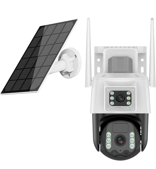 7+7 2K 4G solar camera 10X Zoom